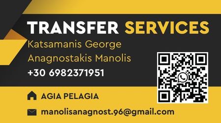 taxi transfers in Agia Pelagia Crete with Mini-Van